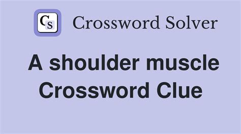 shoulder muscle crossword clue